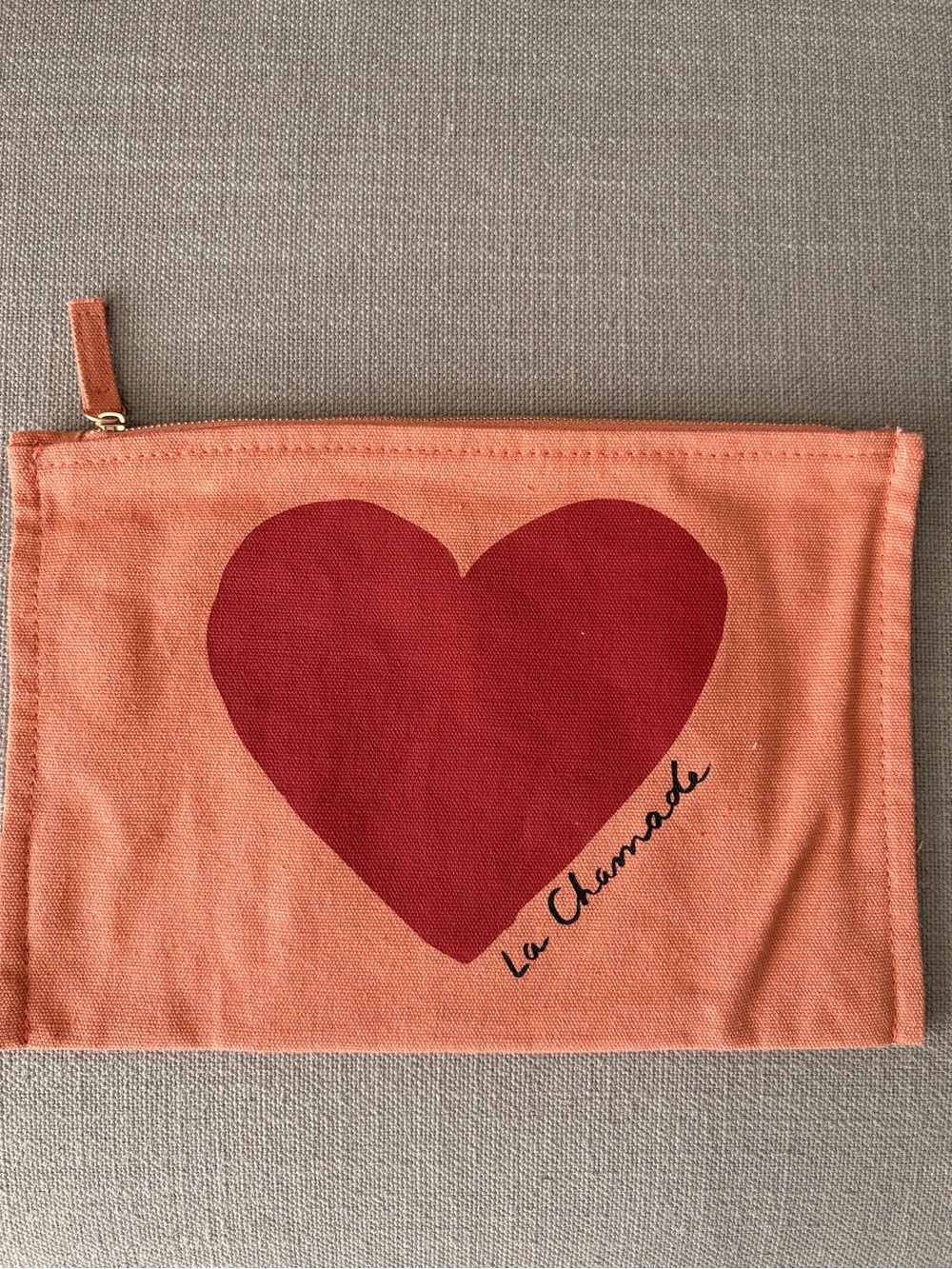 NWOT Sezane “La Chamade” Canvas Cosmetic Pouch Makeup Bag